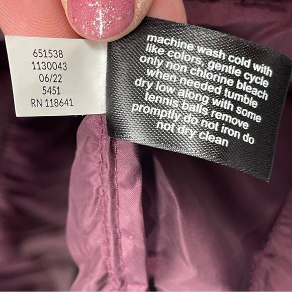 Lane Bryant Prima Puffer Lightweight Packable Winter Jacket in Wine Size 26/28 - Picture 11 of 14